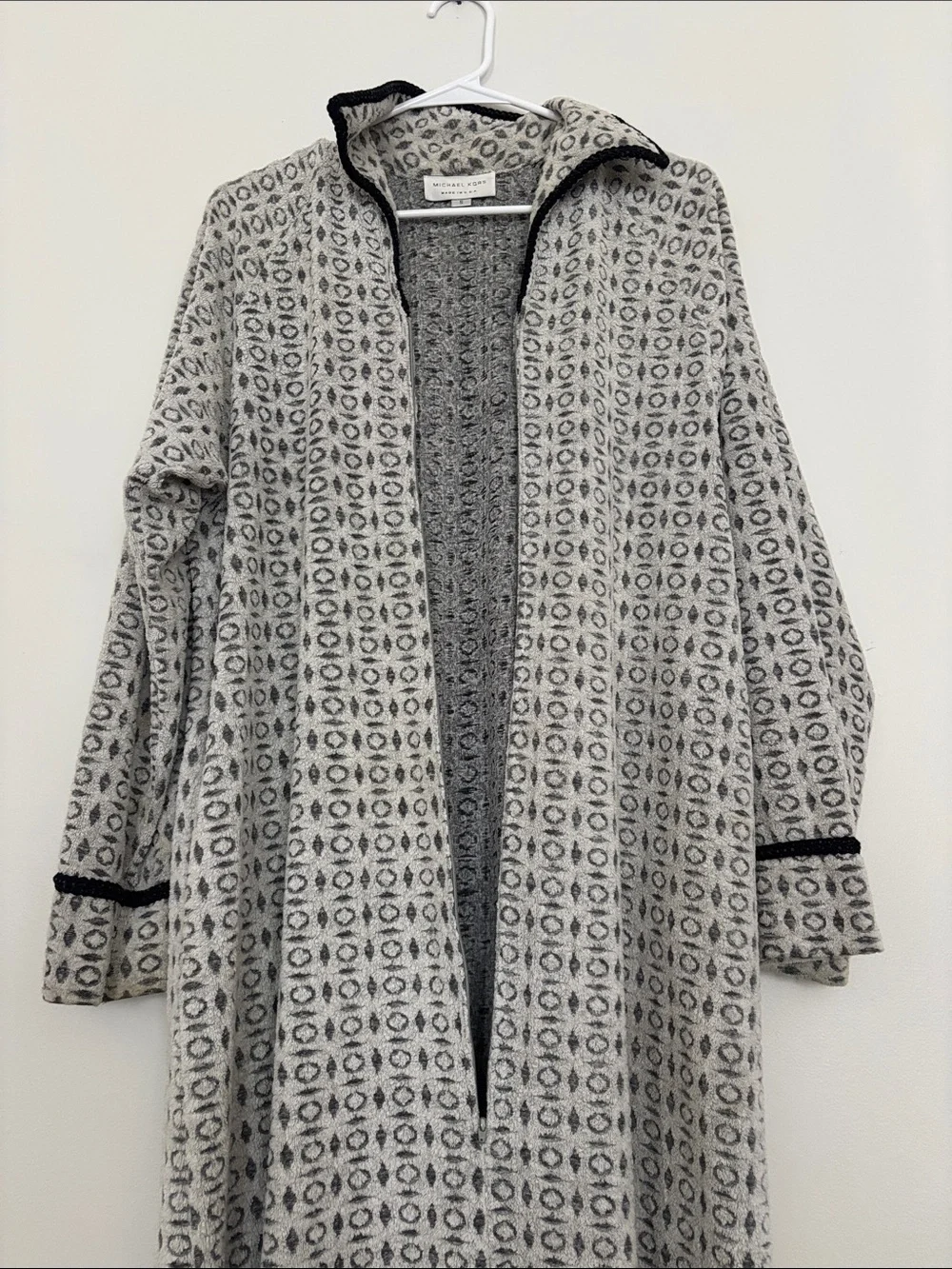 Michael Kors long-sleeve terry zip-up loungewear dress